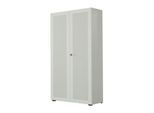 Flügeltürenschrank, 2-türig, Akustikfront, 800 x 2300 mm, 6 OH, lichtgrau