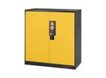 Chemikalienschrank Asecos CS-CLASSIC, Flügeltür, 2 Böden, 1055x520x1105 mm, sicherheitsgelb