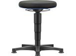 Allround Hocker Bimos, sitzhöhenverstellbar 450-650 mm, mit Gleiter, Stoffbezug, atmungsaktiv, Farbring blau