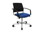 Schäfer Shop Genius Besucherstuhl SSI Proline Visit S3+, Netzrückenlehne, Universalrollen, blau/schwarz