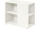 Anstellcontainer TARA, 4 offene Regalfächer, B 400 x T 800 x H 720 mm, weiß