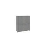 Rollladenschrank, 4 OH, 2teilig, ohne Mitteltrennwand, B 1350 mm, silber