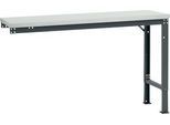 Manuflex Ansatztisch UNIVERSAL Spezial, 1500 x 800 mm, Kunststoff lichtgrau, anthrazit