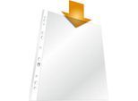 Durable Prospekthüllen Standard, DIN A4, oben offen, 100 Stück, transparent