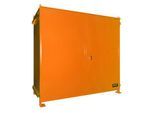 Regalcontainer BAUER CEN 29-2, Stahl, Doppelflügeltor, B 3175 x T 1480 x H 2980 mm, orange