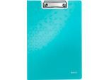 LEITZ® Klemmmappe Active Wow, DIN A4, PP, mit Klemmbügel, eisblau