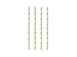 Trinkhalme Papstar Green Dots, Einweg, L 200 x Ø 6 mm, aus FSC®-zertifiziertem Papier, weiß mit grünen Punkten, 100 Stück