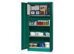 Pflanzenschutzmittelschrank asecos E-PSM-UF, Flügeltüren, Front Türkisgrün, B 950 x T 500 x H 1950 mm