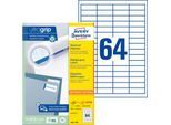 AVERY Zweckform Universal-Etiketten 3667-200, ultragrip, 48,5 x 16,9 mm, 3667-200, 12800 + 1280 Stück