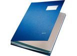 LEITZ Unterschriftenmappe A4, 20 Fächer, Karton/Polypropylen, blau