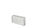 Schäfer Shop Genius Schiebetürenschrank TETRIS SOLID, 2 OH, B 1600 mm, inkl. 19 mm Abdeckplatte, lichtgrau/weißalu