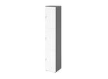 Schließfachschrank Topas Line, 6 Ordnerhöhen, 3 Fächer, Zylinderschloss, B 400 x T 420 x H 2156 mm, graphit/weiß