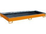 Bauer Regalwanne RW 3300-2 PE, mit PE-Einsatz, B 3262 x T 1312 x H 267 mm, bis 540 l, Stahl lackiert, gelborange