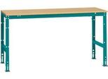 Manuflex Grundtisch UNIVERSAL Standard, Tischplatte Multiplex, 1750x800, wasserblau