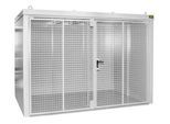 Gasflaschencontainer BAUER GFC-B M5, B 2175 x T 3125 x H 2270, für 96 Gasflaschen, feuerbeständig, abschließbar, weiß