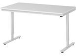 Rau ESD-Arbeitstisch Adlatus, elektrisch höhenverstellbar, 28 mm Spanplatte mit Melaminbelag, bis 150 kg, B 1500 x T 800 x H 720-1120 mm, lichtgrau