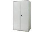 Schäfer Shop Genius Schwerlastschrank FS, Stahlblech, B 1055 x T 620 x H 1950 mm, 5 OH, lichtgrau, bis 1000 kg