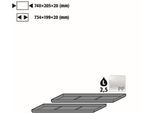 Einlegewanne für asecos Sicherheitsschränke der UB90 und UB30 Serie, Polyethylen, schwarz, B 740 x T 205 x H 20 mm, 2,5 l