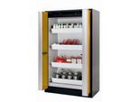 Sicherheitsschrank Typ 90 asecos Q-PHOENIX-90, Falttüren, Front Sicherheitsgelb, B 1193 x T 615 x H 1953 mm