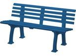 Gartenbank, 3-Sitzer, L 1500 mm, blau