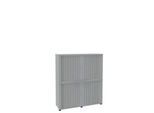 Rollladenschrank, 4 OH, 2teilig, ohne Mitteltrennwand, B 1350 mm, lichtgrau