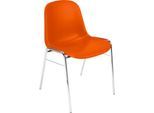 Nowy Styl Formschalenstuhl Beta, stapelbar, desinfektionsmittelbeständig, Sitzhöhe 460 mm, orange