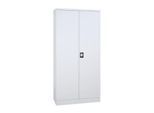 Stahlschrank, 4 Fachböden, 5 OH, H 1950 x B 920 x T 500 mm, lichtgrau/lichtgrau