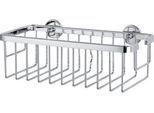 Duschkorb tesa® ALUXX, Aluminium, verchromt, ohne Bohren, inkl. Klebelösung, B 250 x T 125 x H 92 mm