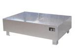 Auffangwanne BAUER WO-2/200, Stahl, unterfahrbar, feuerverzinkt, B 1200 x T 800 x H 360 mm