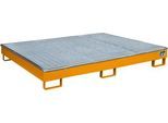 Bauer Regalwanne RW-GR 1800 PE, mit PE-Einsatz, mit Gitterrost, L 1765 x B 1315 x H 255 mm, gelborange RAL 2000