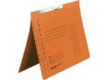 Pendelhefter Falken, Format A4, für bis zu 200 Blatt, Schlitzstanzung, Behördenheftung, Recycling-Karton, orange, 50 Stück