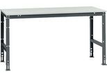 Manuflex Arbeitstisch UNIVERSAL Standard, 1750 x 1000 mm, Melamin lichtgrau, anthrazit