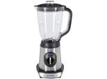 Standmixer Gutfels MU 8401 SWI, Leistung 240 W, Volumen 1,5 l, 2 Funktionsstufen, Edelstahlmesser, Füllstandanzeige, Akkubetrieb, silber-schwarz