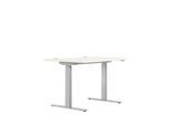 Schreibtisch ERGO DRIVE ED 470, elektrisch höhenverstellbar, Rechteck, T-Fuß, B 1200 x T 800 x H 692-1147 mm, weiß/weißaluminium RAL 9006