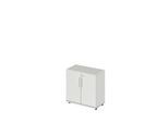 Schäfer Shop Select Schrank Start Off, 2 OH, abschließbar, B 800 x T 420 x H 788 mm, Holz, lichtgrau/lichtgrau