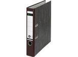 Ordner LEITZ® 1050, DIN A4, Rückenbreite 52 mm, Griffloch, geklebtes Rückenschild, Hartpappe, 1 Stück, braun
