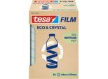 tesafilm® CRYSTAL RECYCLED Klebeband, transparent, reißfest, L 66 m x B 19 mm, 8 Rollen