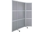 Mobile Stellwand, Dekor silber