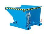 Bauer EXPO® E-600, Späne-Kippbehälter Typ E, mit Siebblech, öl- & wasserdicht, staplertauglich, B 1070 x H 1260 x H 835 mm, lichtblau RAL 5012