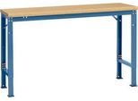 Manuflex Grundtisch UNIVERSAL Spezial, 1500 x 800 mm, Multiplex natur, brillantblau
