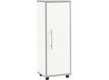 Schäfer Shop Select Aktenschrank Moxxo IQ, Holz, 2 Böden, 3 OH, B 401 x T 362 x H 1115 mm, weiß