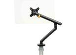 Monitorarm BakkerElkhuizen BE Flexible, für 1 Monitor, bis 10 kg, dreh-, neig- und schwenkbar, 80 mm Klemmweite, VESA-komaptibel, ergonomisch, Höhenverstellbar von 170 bis 582 mm, schwarz