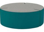 Nowy Styl Sitzpouf Tri.Ply L, modular, Blazer-Stoff, ø 115 cm, grau/petrol
