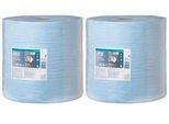 Tork Reinigungstücher, 3-lagig, TAD-Papierqualität, 370 x 340 mm je Blatt, blau, 2 Rollen
