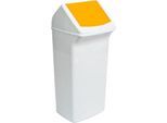 Wertstoffsammler Flip, 40 Liter, mit Deckel, gelb