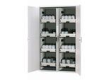 Säuren- und Laugenschrank asecos SL-CLASSIC, Flügeltüren, Front Lichtgrau, B 1197 x T 603 x H 1965 mm
