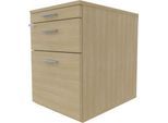 Rollcontainer ARLON OFFICE, B 420 x T 560 x H 585 mm, Eiche-Dekor