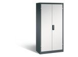 C+P Akkuladeschrank Basic mit Vollblechtüren, H 1950 x B 930 x T 500 mm, Anthrazit/Lichtgrau