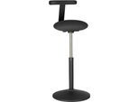 Stehhocker ROVO SOLO mit Monopad, 3D-Gestrick, schwarz/schwarz