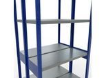 SCHULTE Lagertechnik - Doppel-Grundregal Stecksystem MULTIPlus250 - 3000x1000x(2x400) mm, 14 Böden, verzinkt